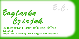 boglarka czirjak business card